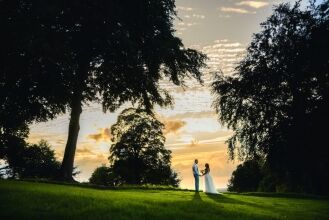 wedding_photography_at_coombe_lodge_39 Sunset Bride & Groom wedding photography at Coombe Lodge