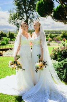 same-sex LGBTQ+ Wedding Photography - two brides couples shoot