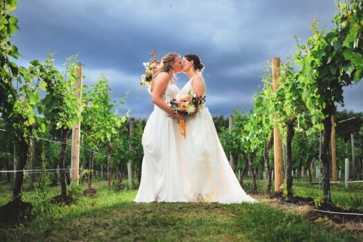 same-sex LGBTQ+ Wedding Photography - two brides couples shoot
